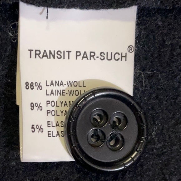 Transit Black Leather Accents Black Jacket 2 - Picture 6 of 6